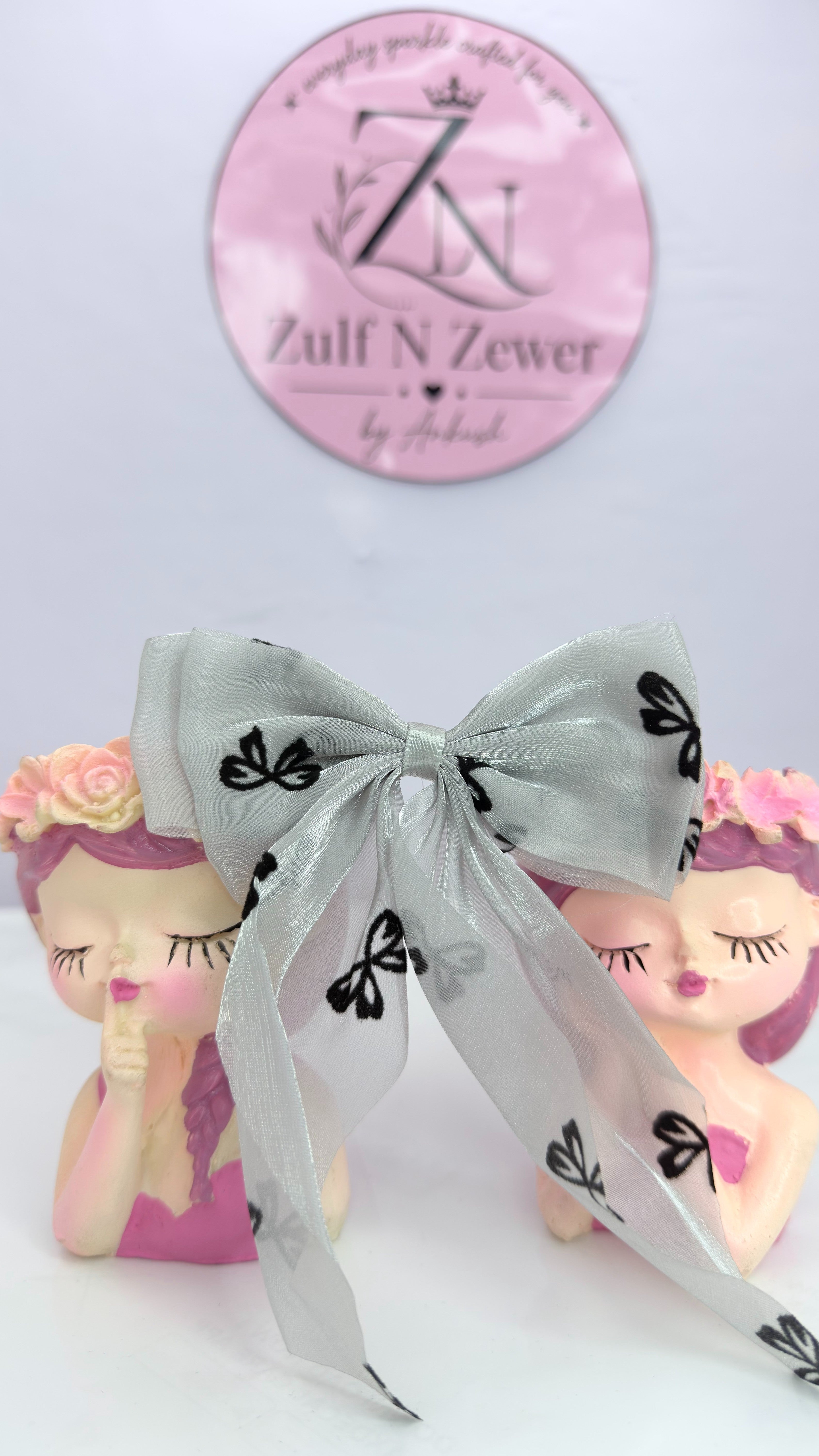 Butterfly Organza Hair Bow – Elegant Sheer Ribbon Hair Clip