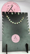 Mint Green & White Floral Necklace Set