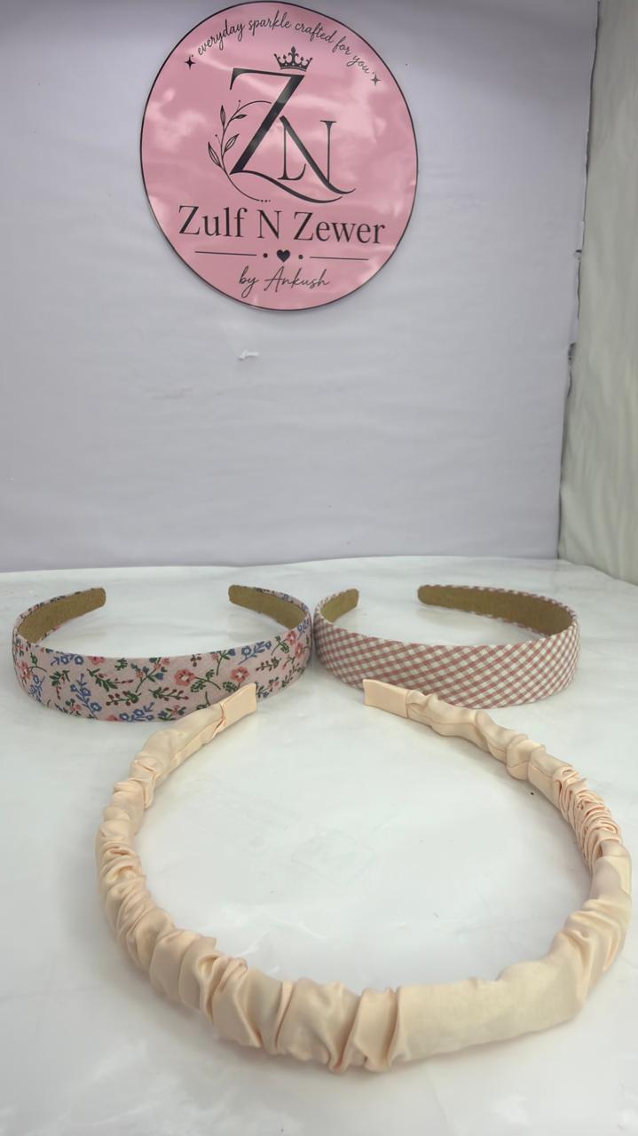 Lilac & Floral Fabric Headband Set (Set of 3)