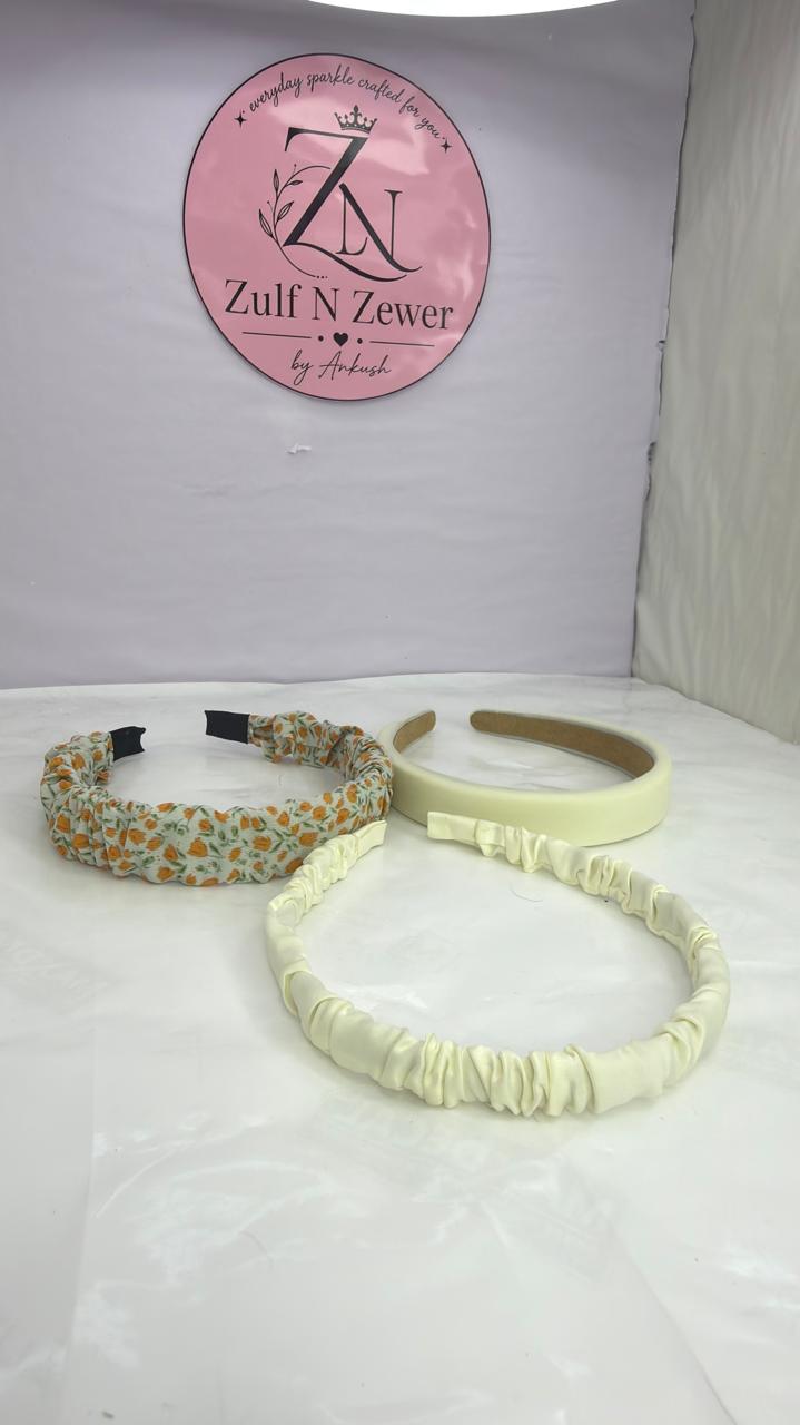 Lilac & Floral Fabric Headband Set (Set of 3)
