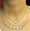 Daisy & Heart Layered Necklace