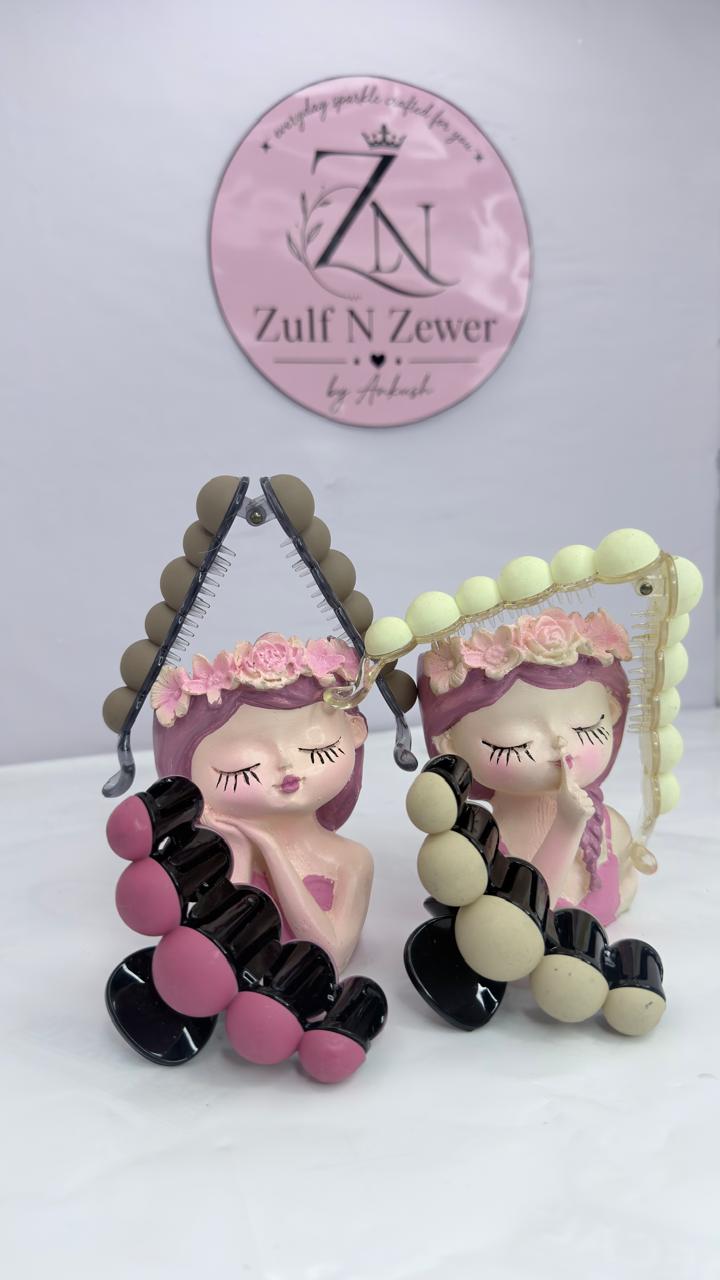 Cute Sleeping Girl 3D Figure Hair Claw Clips