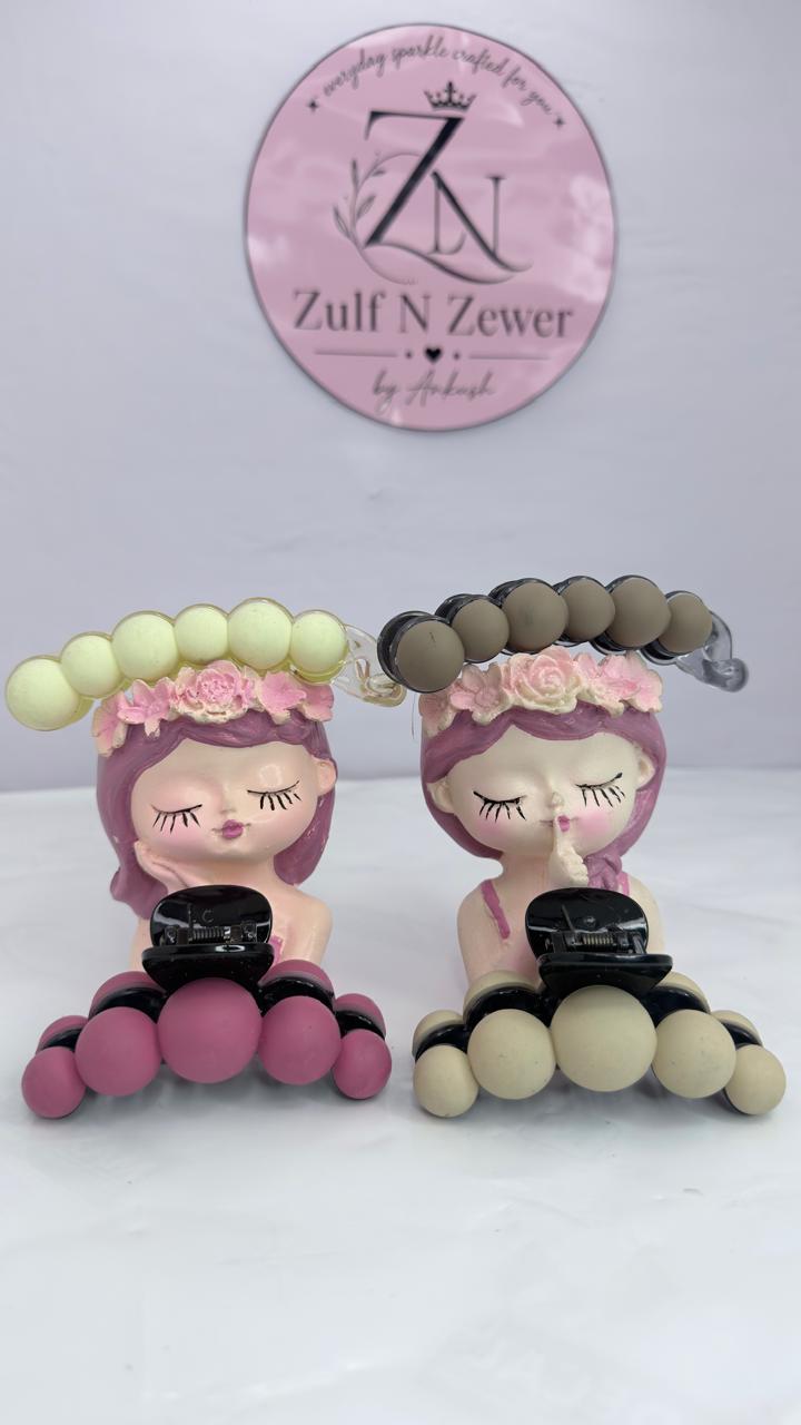 Cute Sleeping Girl 3D Figure Hair Claw Clips