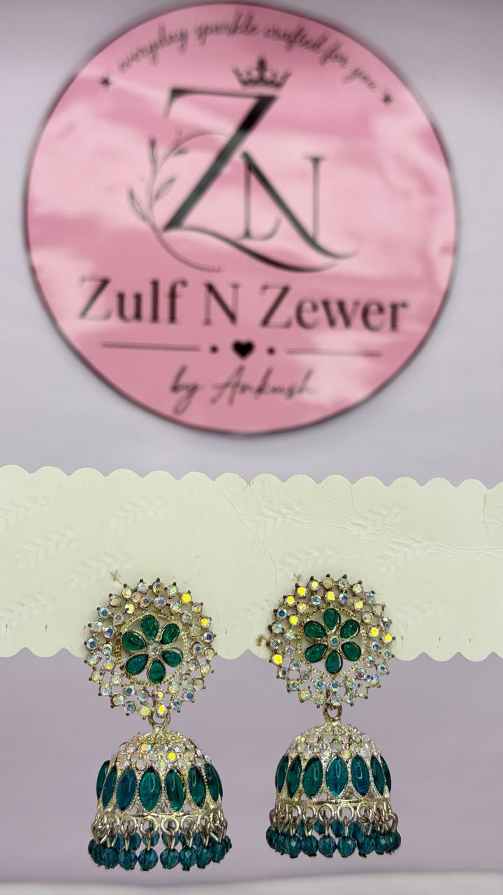 Stone Jhumka Earrings