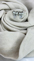 Bow Drop Crystal Stud Earrings