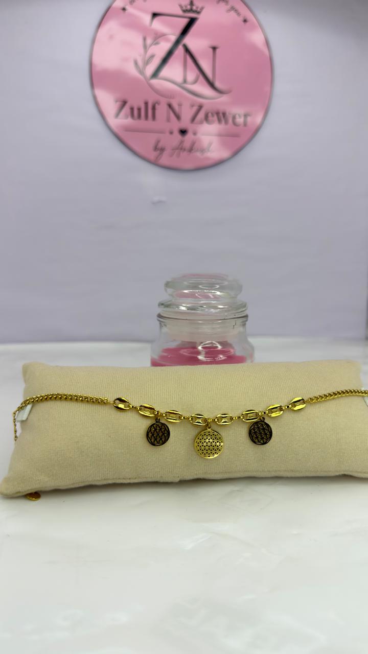 Elegant Gold-Tone Charm Bracelet