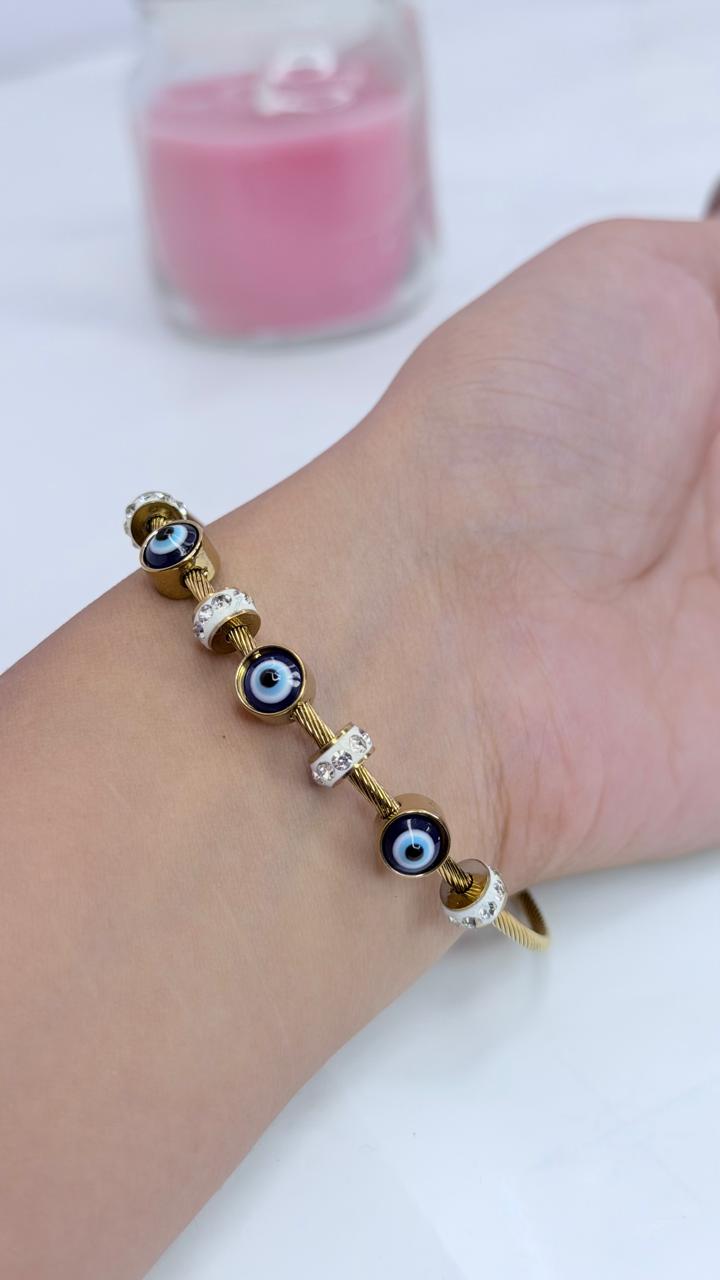 Evil Eye Beaded Bracelet