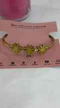 Triple Daisy Cuff Bangle