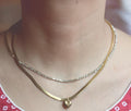 Golden Heart Layered Necklace
