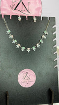 Pastel Floral Sparkle Necklace & Earring Set
