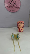 Luxury Blue Crystal Butterfly Hair Claw Clip for Women | Gold Butterfly Hair Accessory