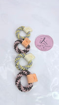Braided Elastic Hair Ties for Women & Girls – Pastel Yellow Grey & Pink Grey Woven Hair Bands | Pack of 4
