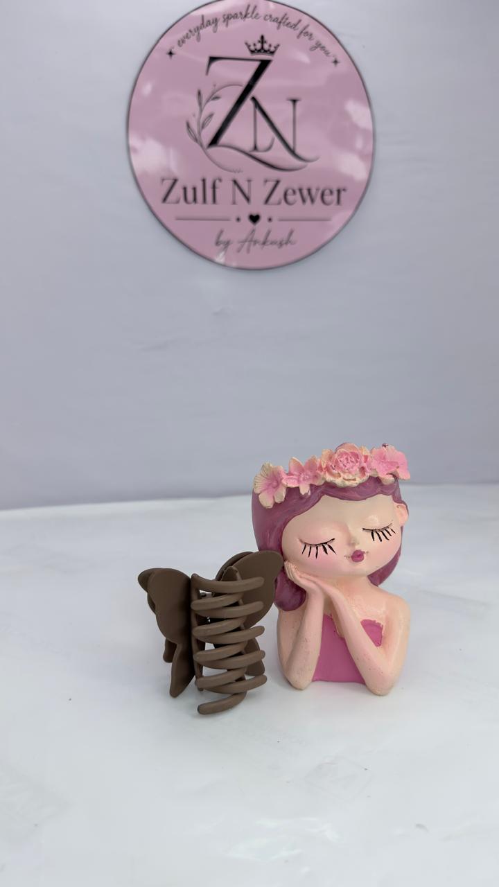 Matte Butterfly Hair Claw Clip – Mocha Brown