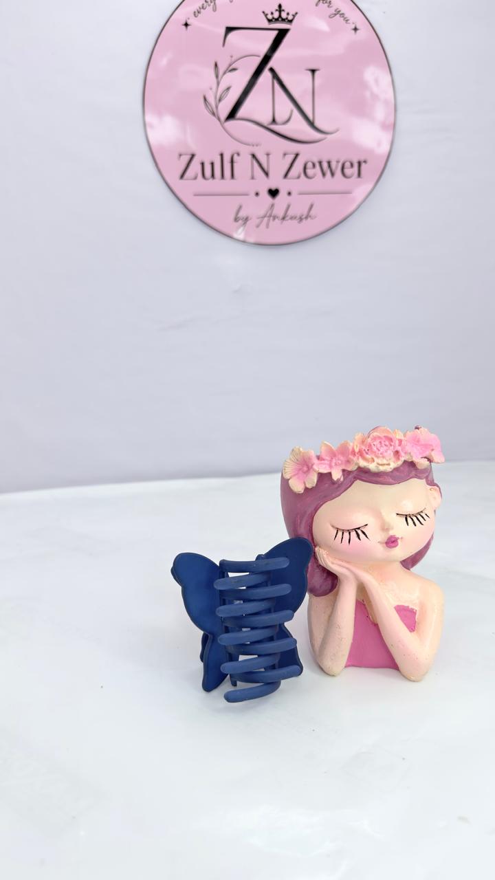 Matte Butterfly Hair Claw Clip – Royal Blue