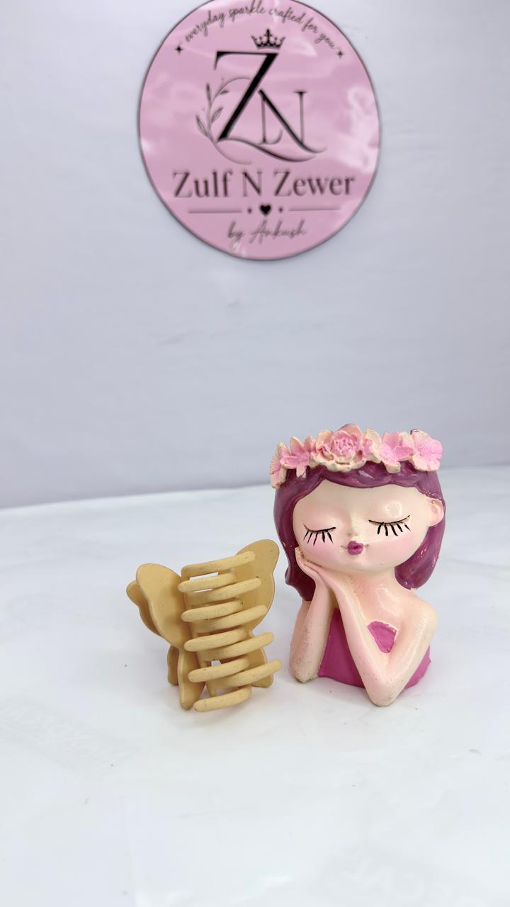 Matte Butterfly Hair Claw Clip – Sand Beige