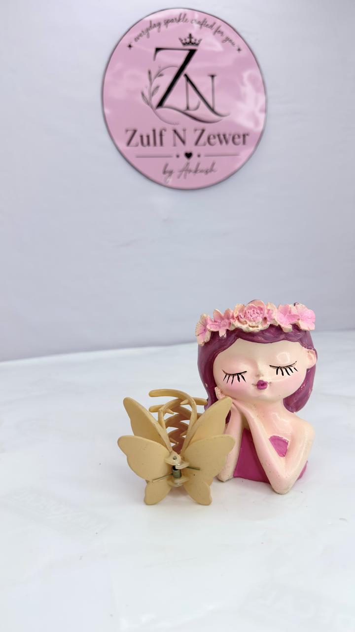 Matte Butterfly Hair Claw Clip – Sand Beige