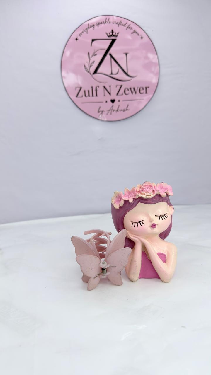 Matte Butterfly Hair Claw Clip – Soft Rose