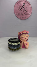 Classic Neutral Spiral Hair Tie Combo Set – No Crease Coil Hair Bands for Women & Girls (Set of 5)
