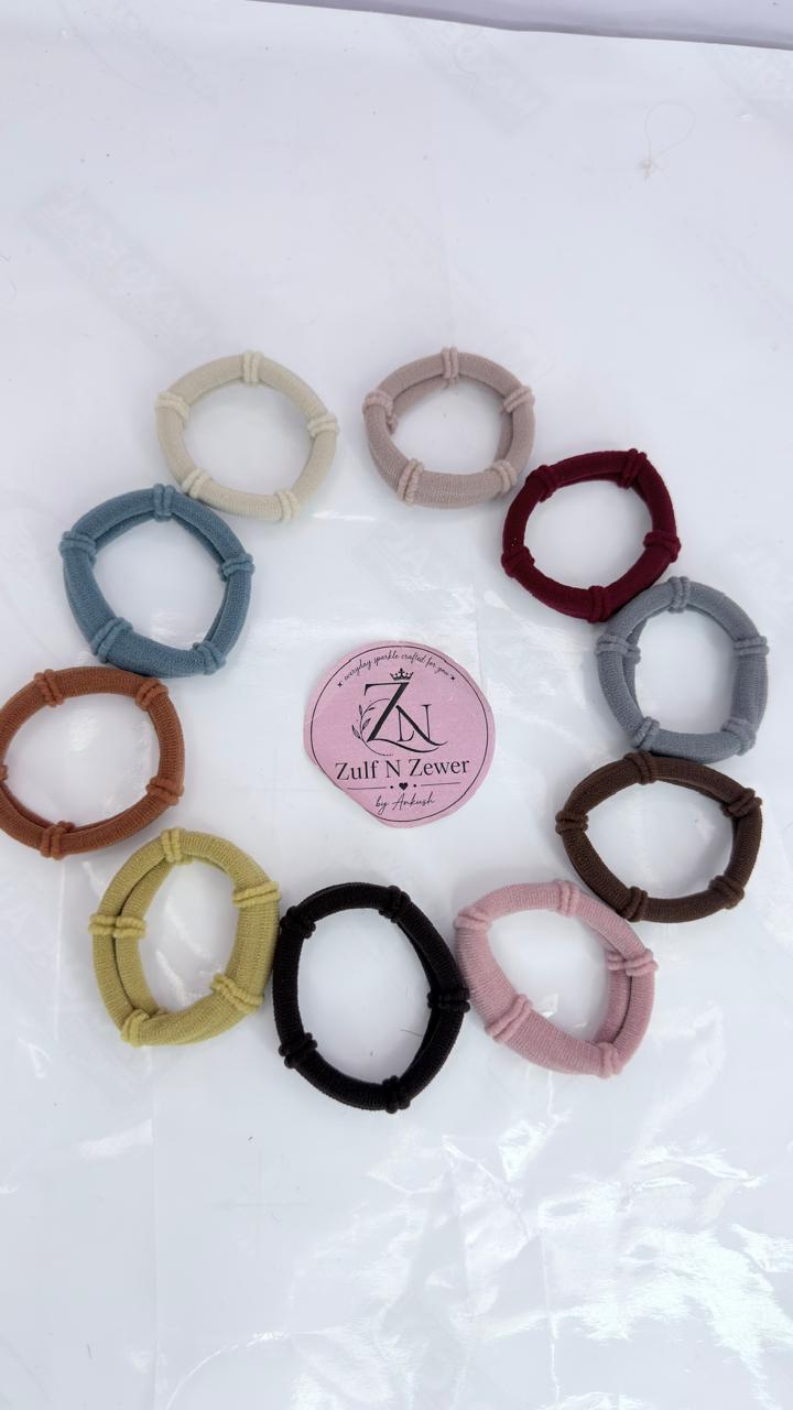 Cotton Hair Ties – Assorted Pastel & Neutral Shades