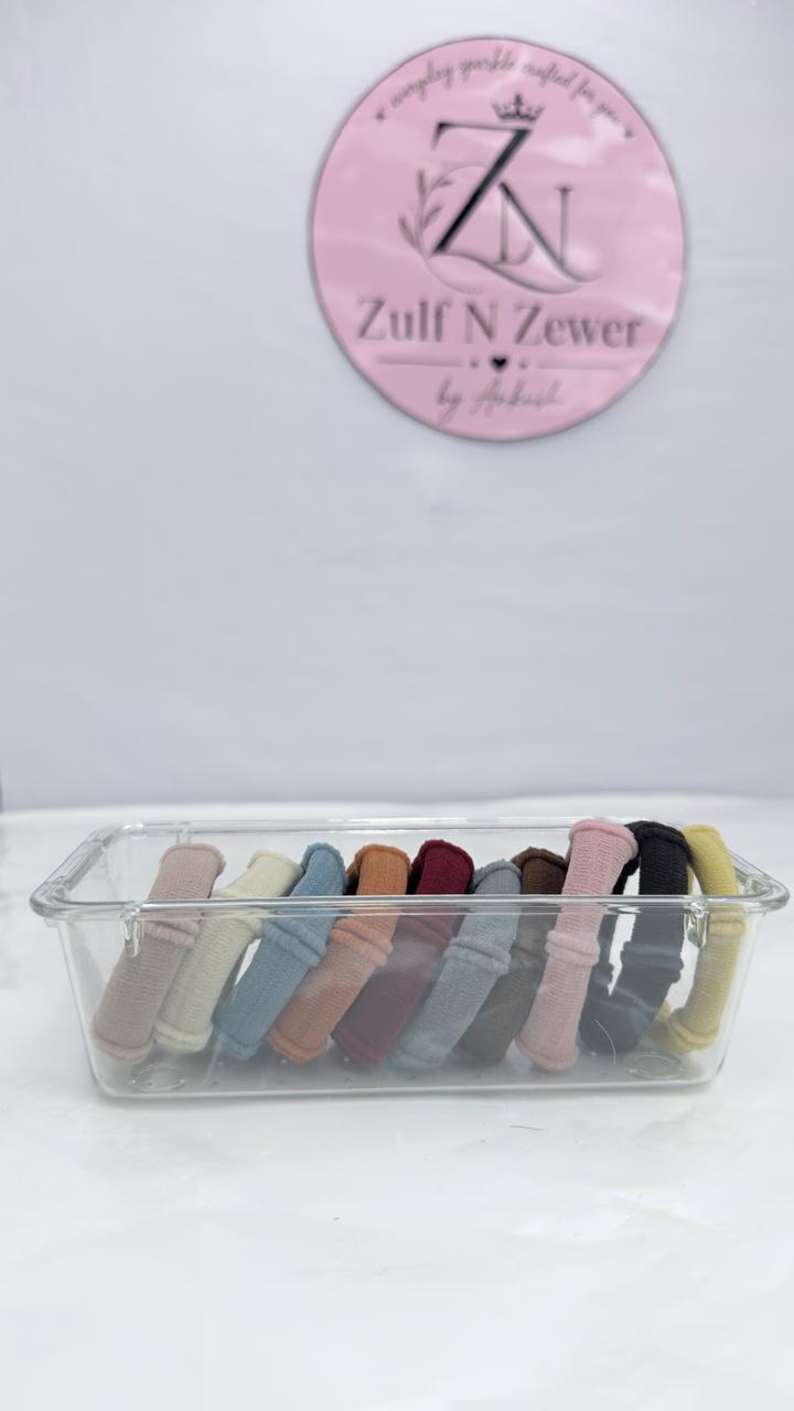 Cotton Hair Ties – Assorted Pastel & Neutral Shades