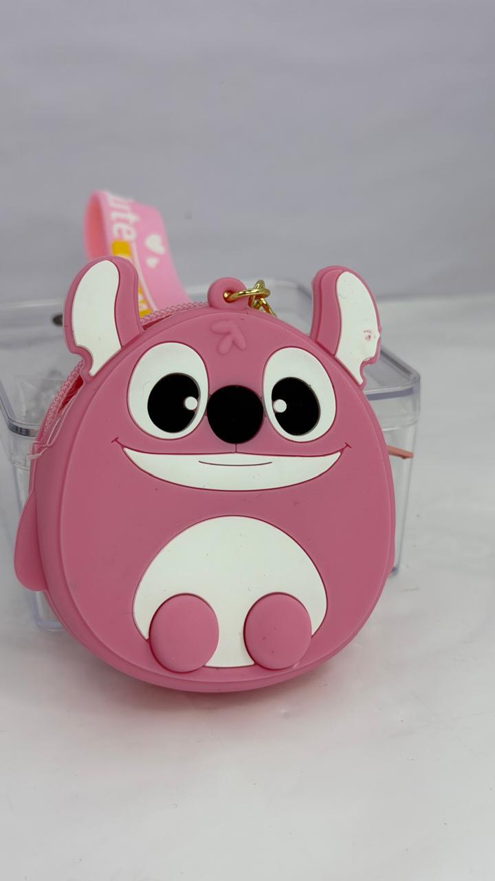 Cute Cartoon Character Silicone Coin Pouch & Keychain Collection