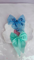 Elegant Bow Hair Clip Combo Set | Floral Organza & Satin Hair Bows