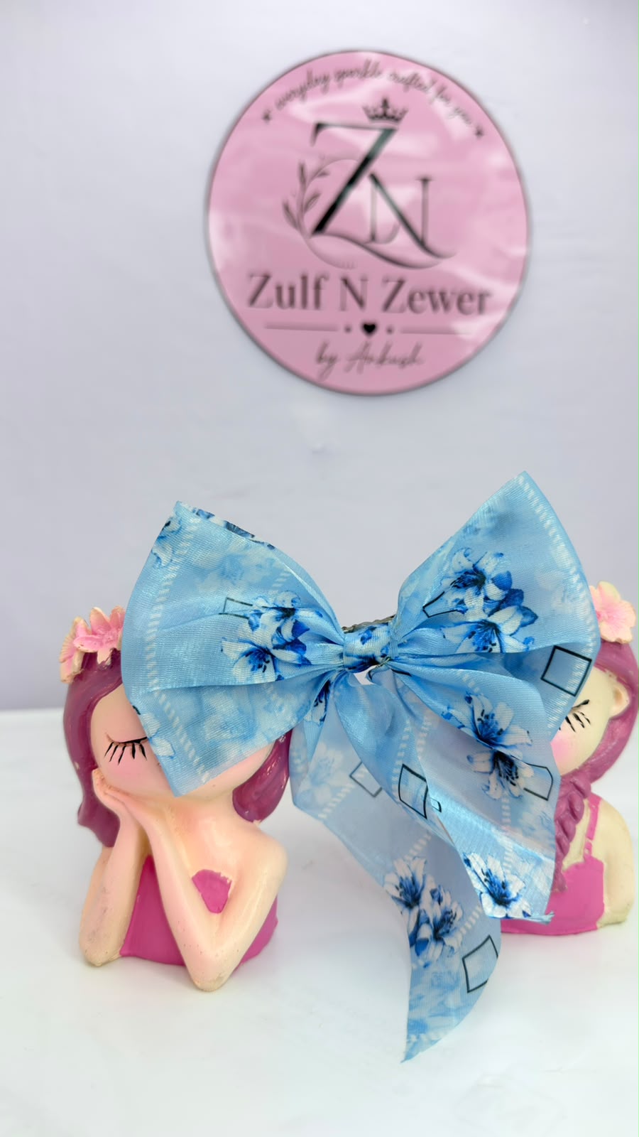 Elegant Bow Hair Clip Combo Set | Floral Organza & Satin Hair Bows