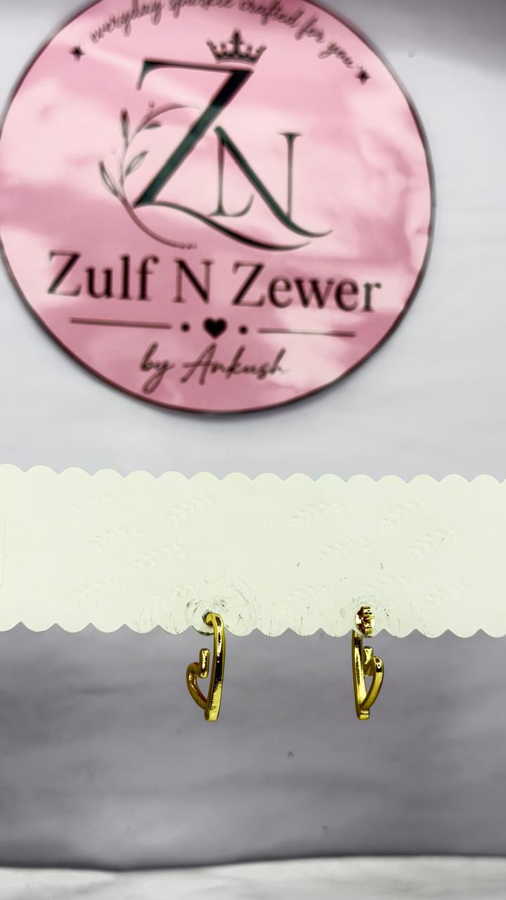 Gold Heart Hoop Earrings | Minimalist Open Heart Earrings for Women & Girls