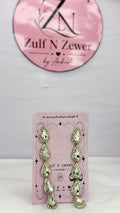 Luxury Crystal Teardrop Long Drop Earrings | Party Wear Statement Earrings for Women