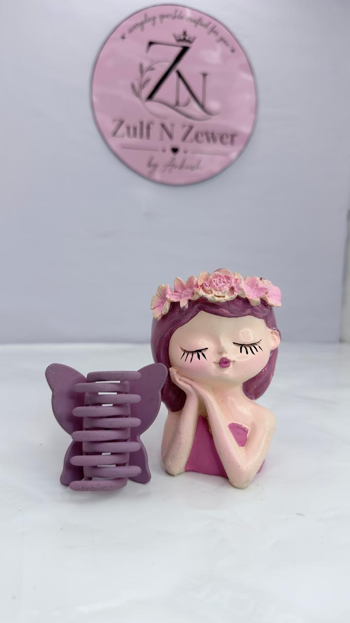 Matte Butterfly Hair Claw Clip – Dusty Mauve