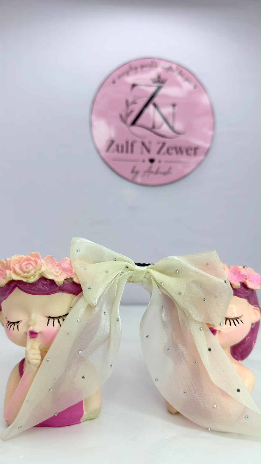 Pearl Organza Bow Hair Clip | Elegant Sheer Ribbon Bow Barrette for Women & Girls