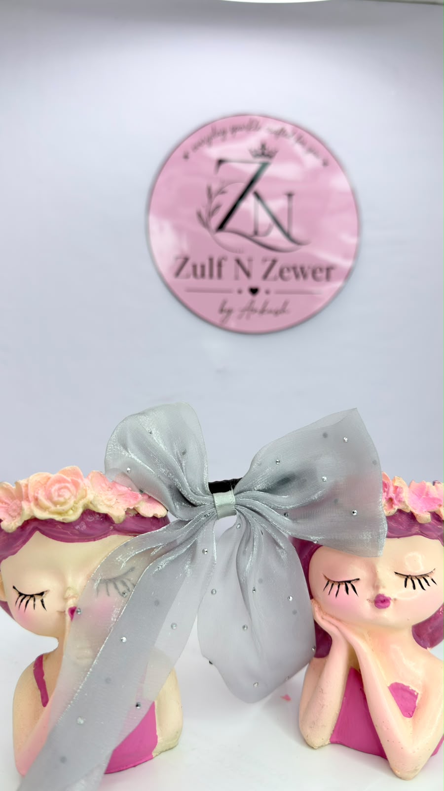 Pearl Organza Bow Hair Clip | Elegant Sheer Ribbon Bow Barrette for Women & Girls