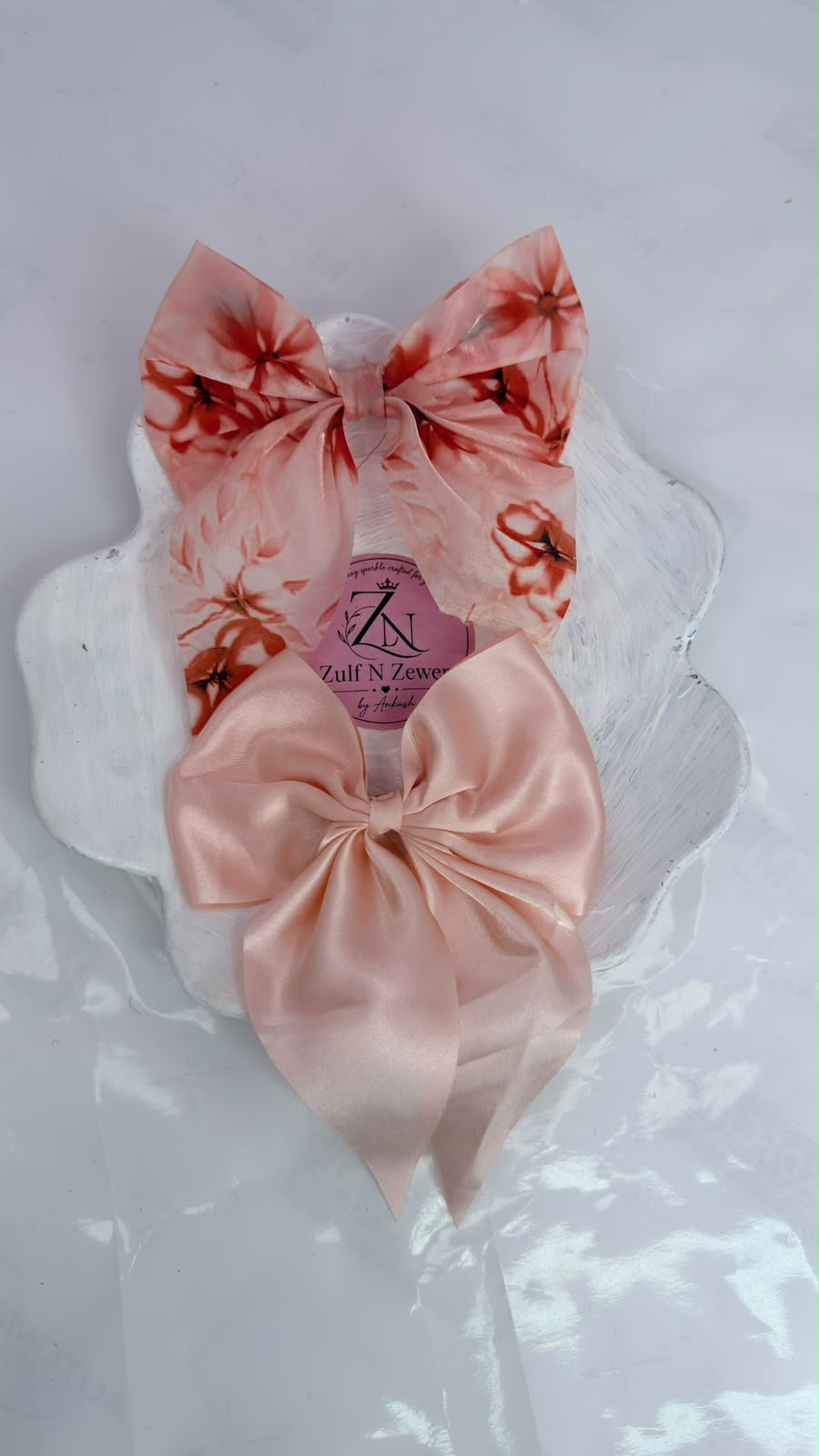 Elegant Bow Hair Clip Combo Set | Printed Organza & Satin Hair Bows