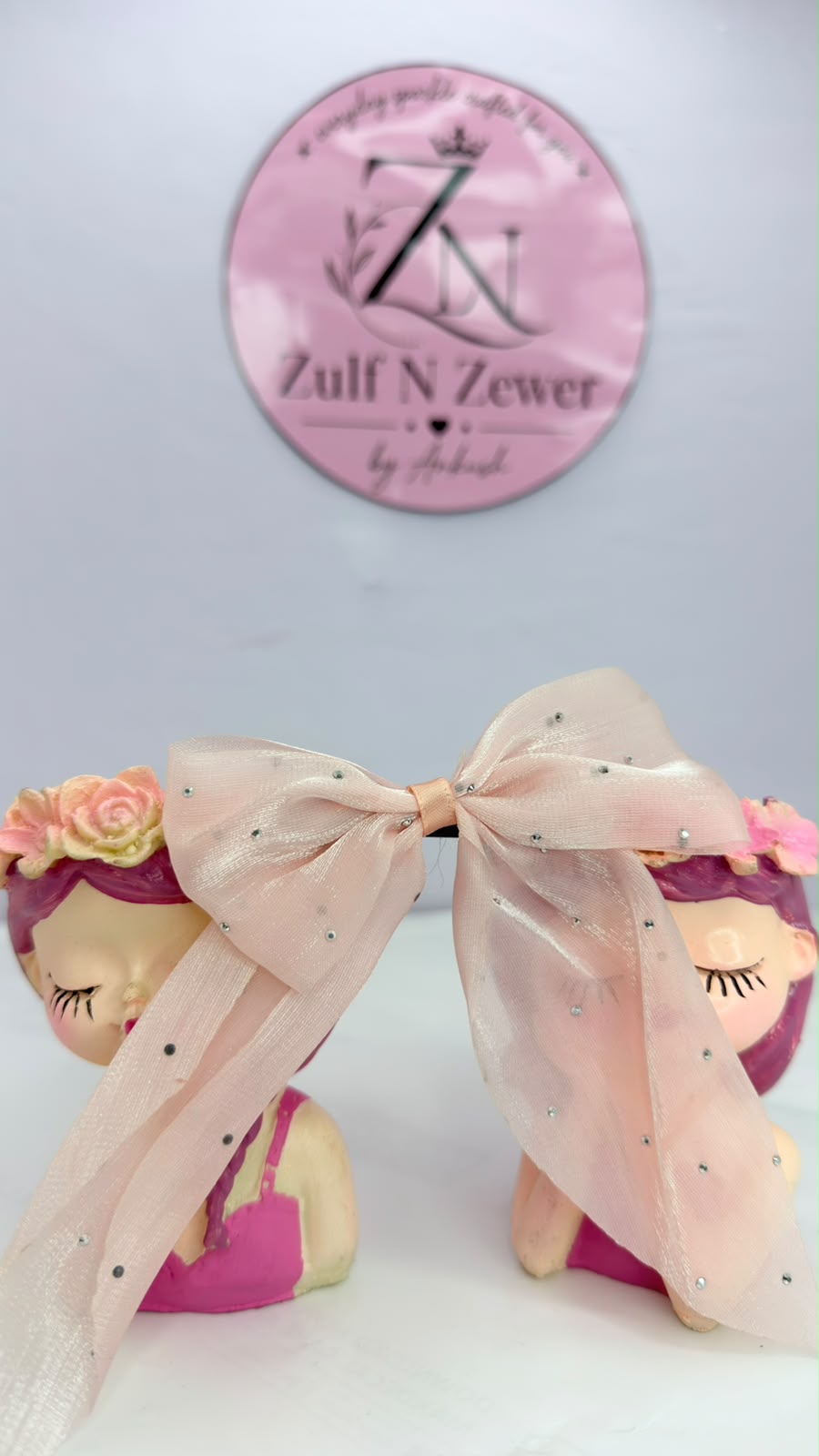 Rhinestone Organza Hair Bow Combo Set – Premium Sheer Bow Hair Clips for Women & Girls