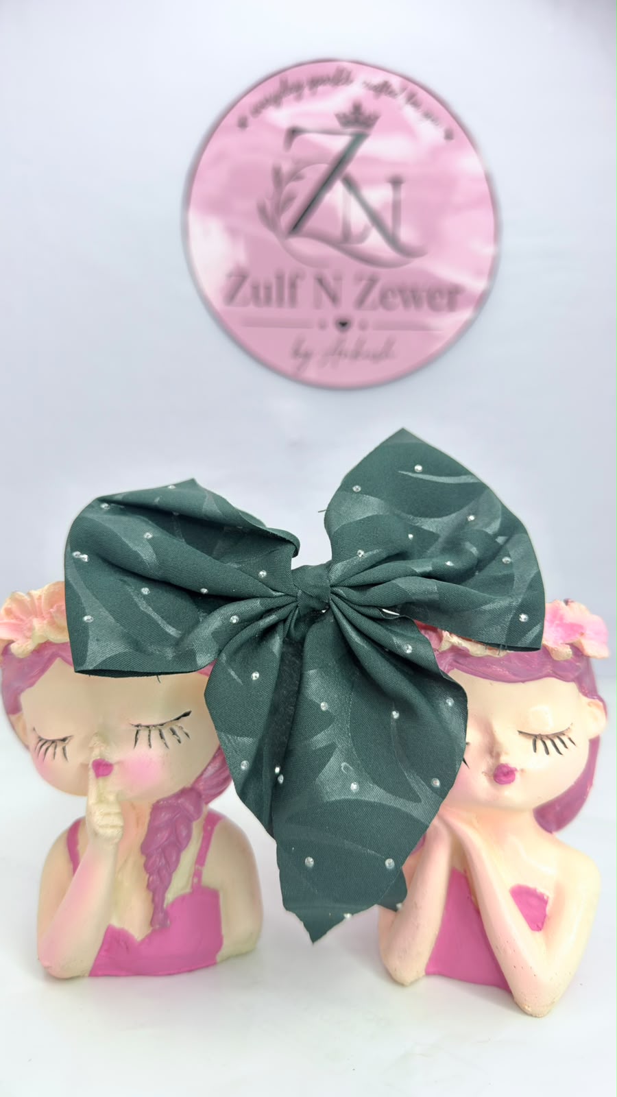 Rhinestone Organza Hair Bow Combo Set – Premium Sheer Bow Hair Clips for Women & Girls