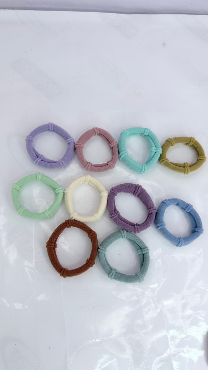 Soft Fabric Hair Ties – Pastel & Multicolor 10-Piece Set