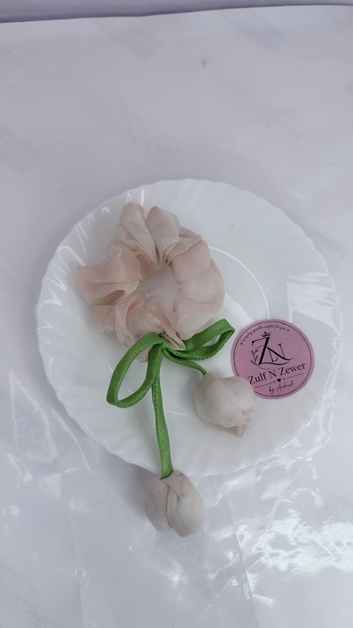 Tulip Satin Hair Scrunchie (Pack of 6)